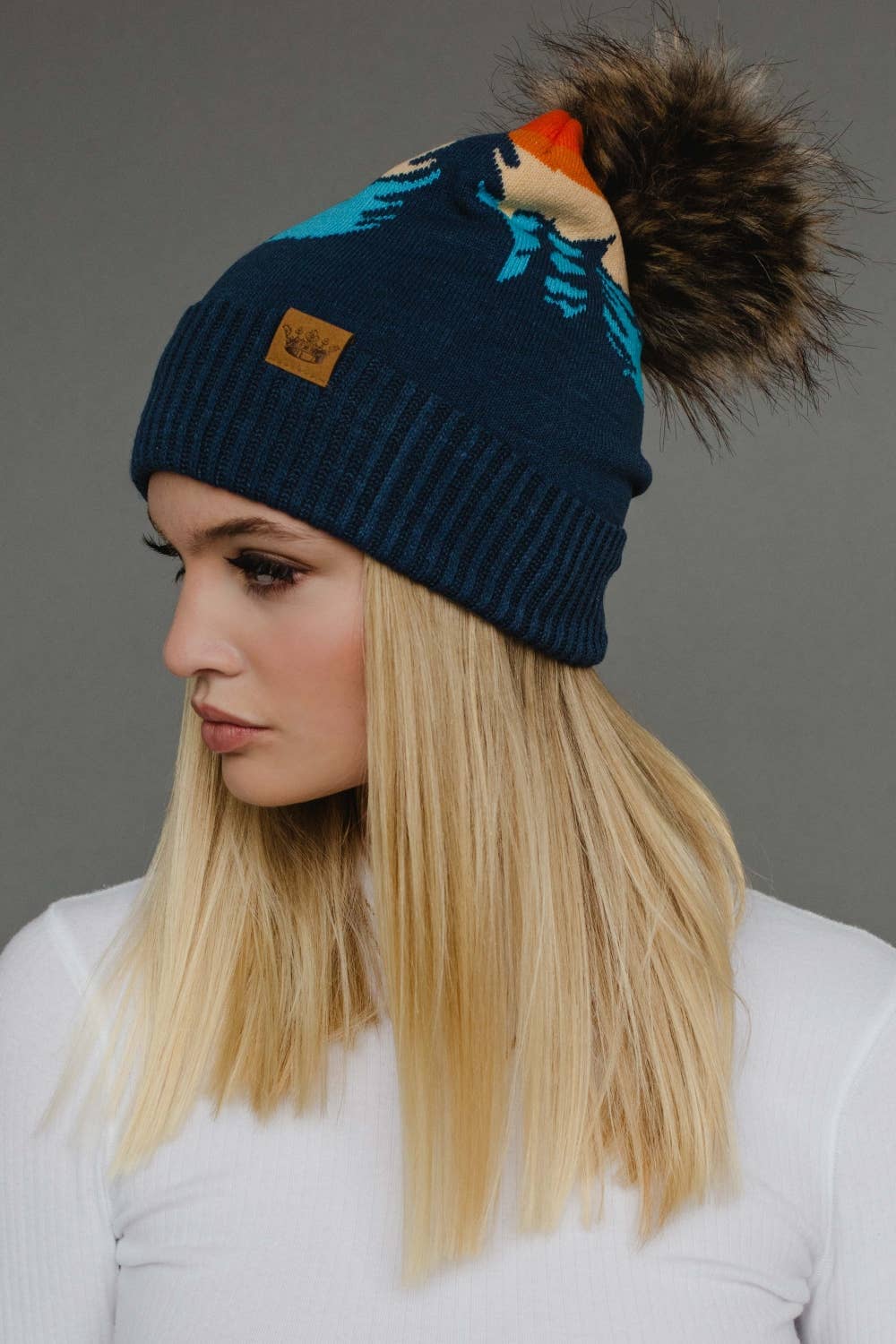 Forest Landscape Pom Hat
