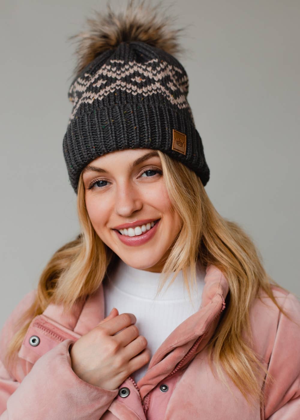 Pattern Pom Hat