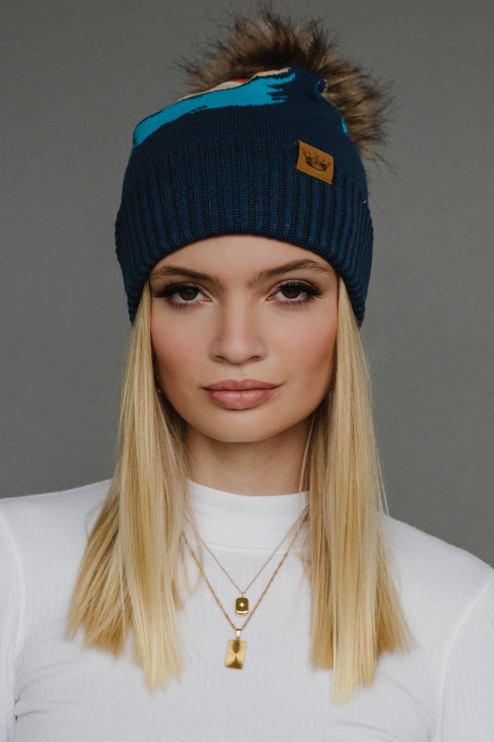 Forest Landscape Pom Hat