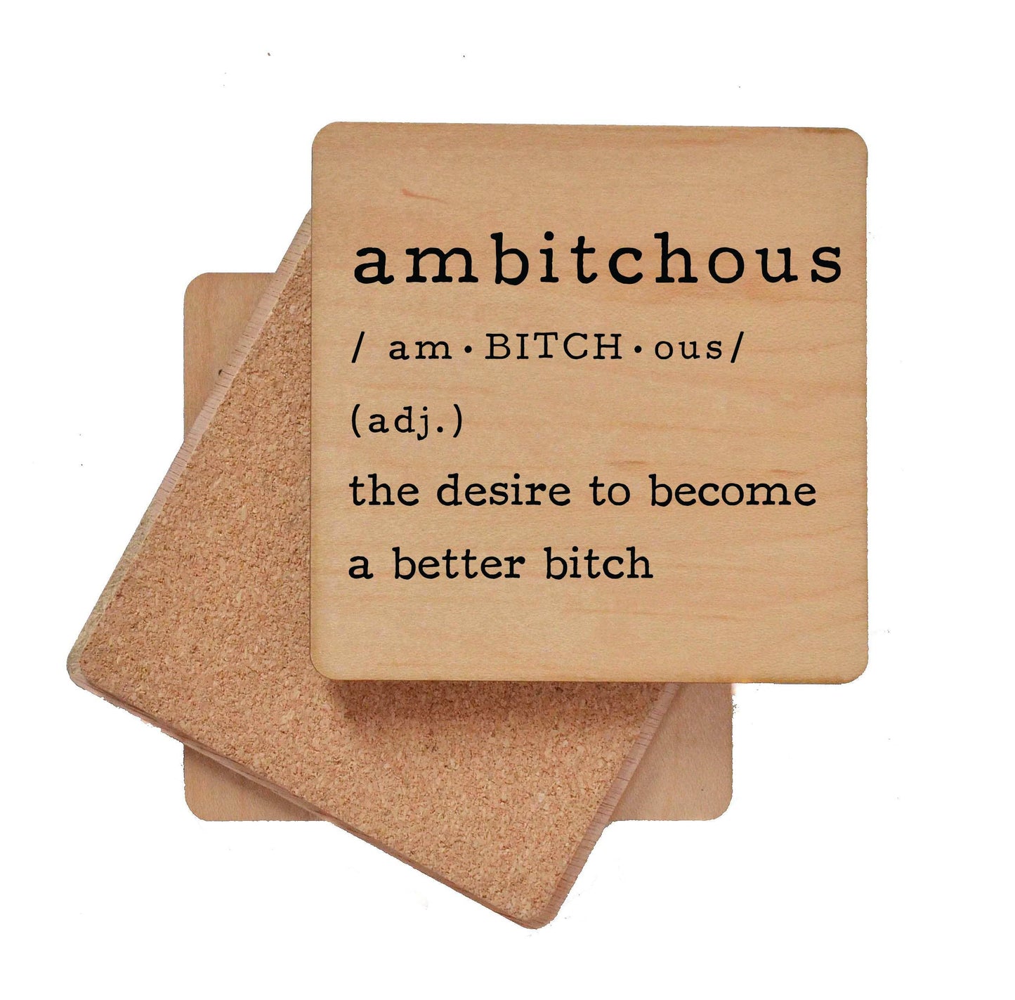 Ambitchous Wooden Coaster