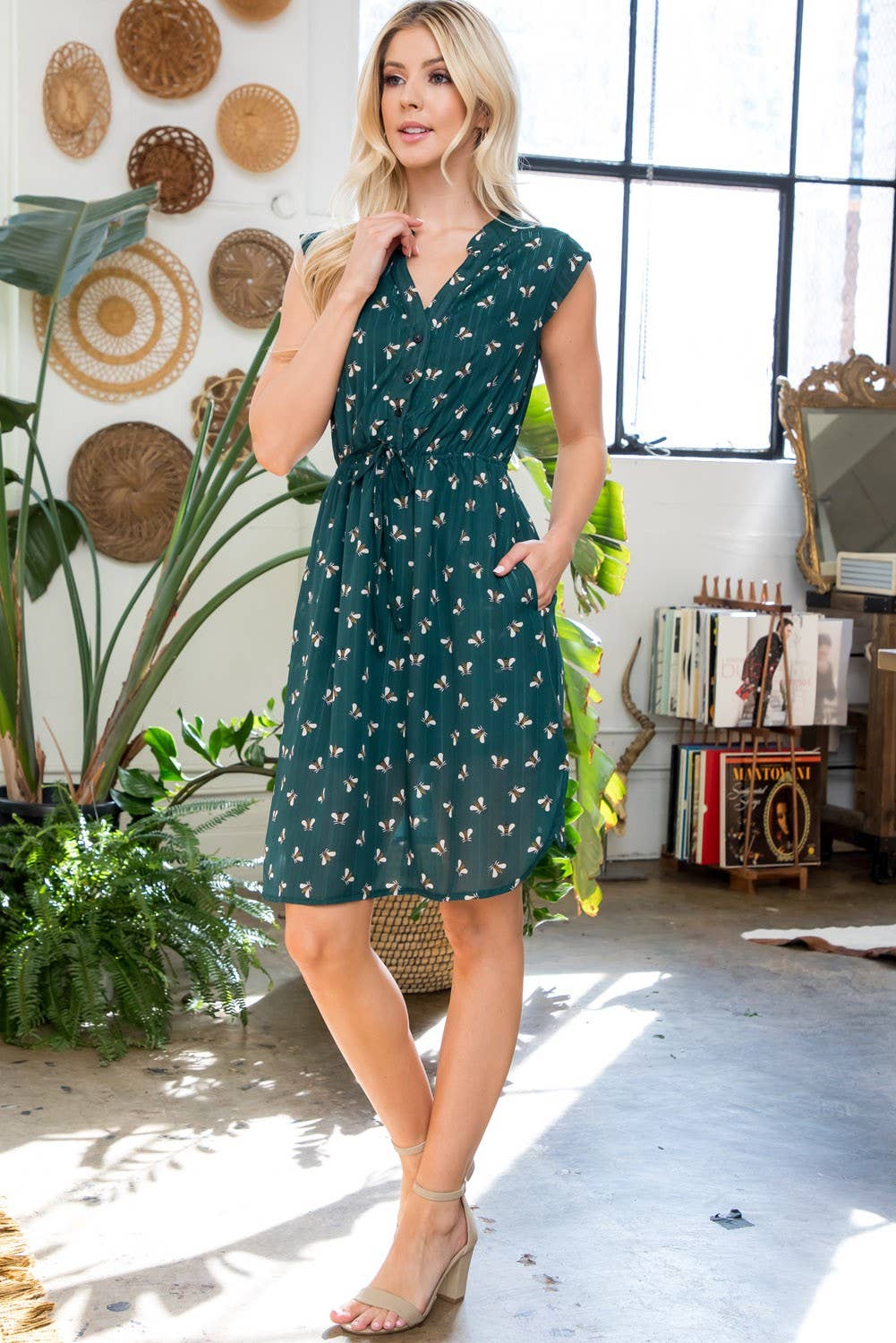Bee Print Dress
