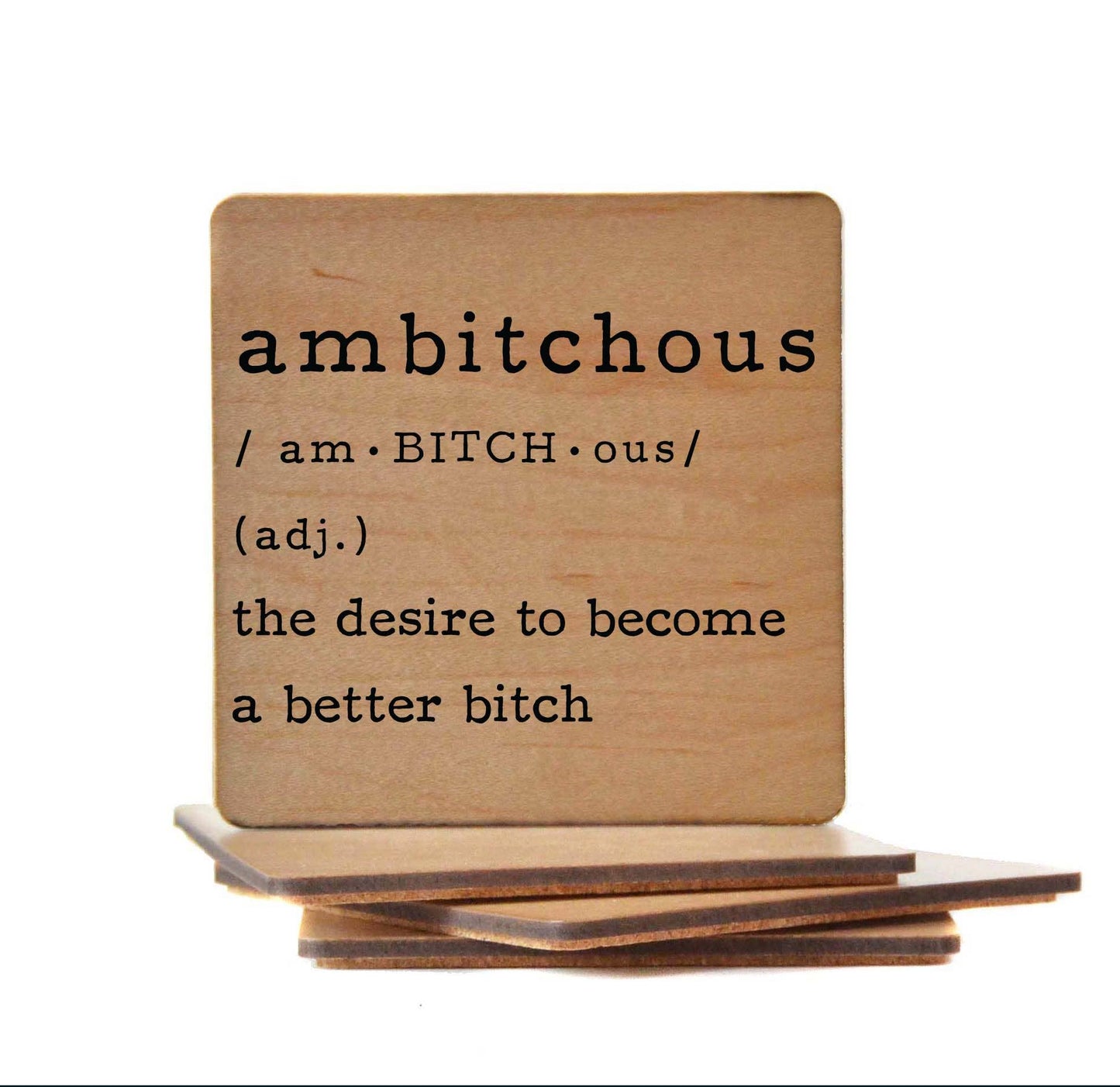 Ambitchous Wooden Coaster