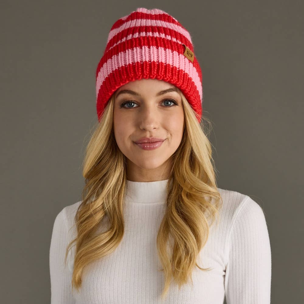 Striped Knit Beanie