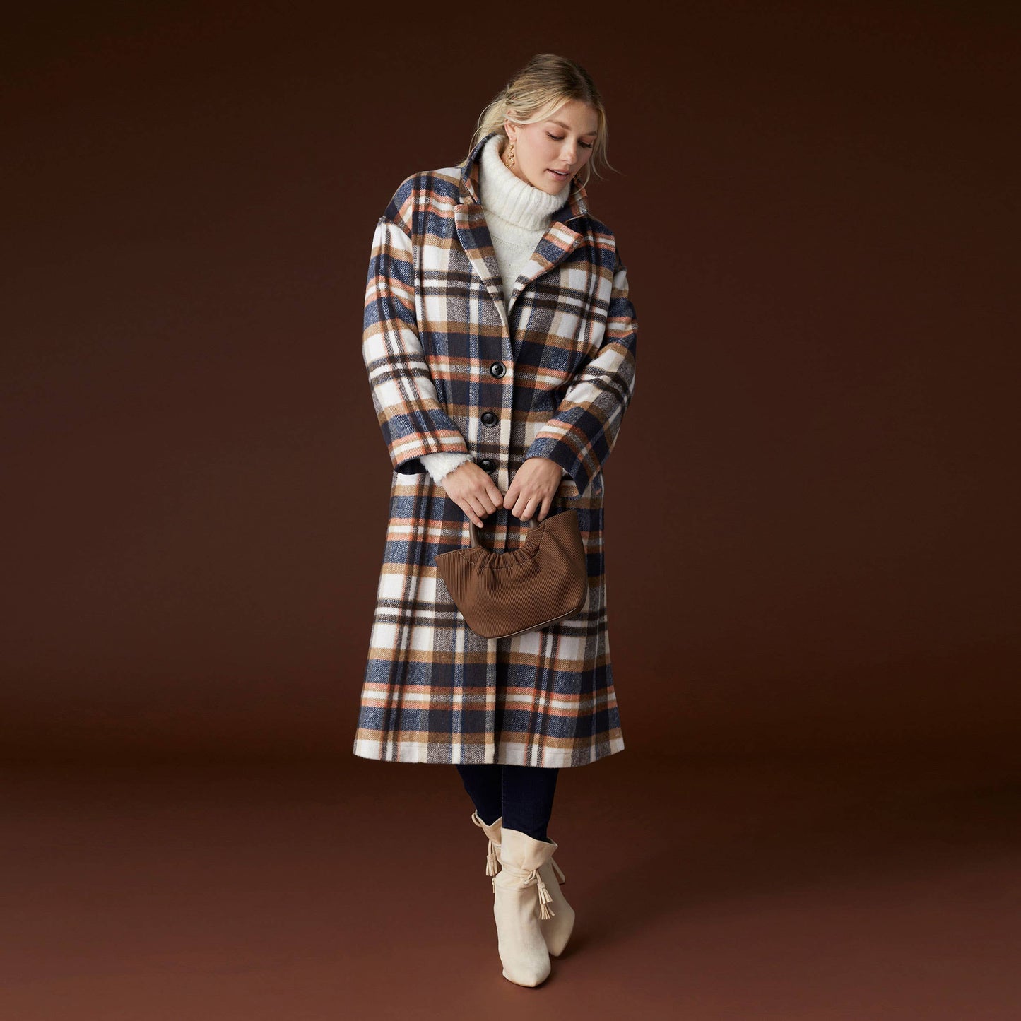 Hope Plaid Trench Coat
