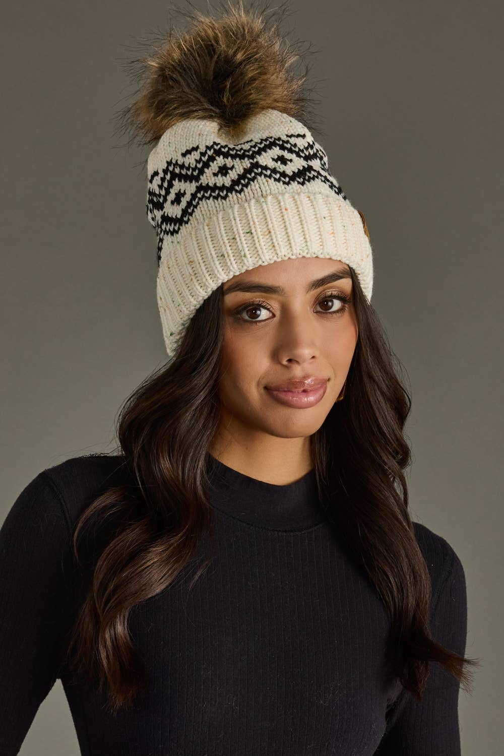 Pattern Pom Hat