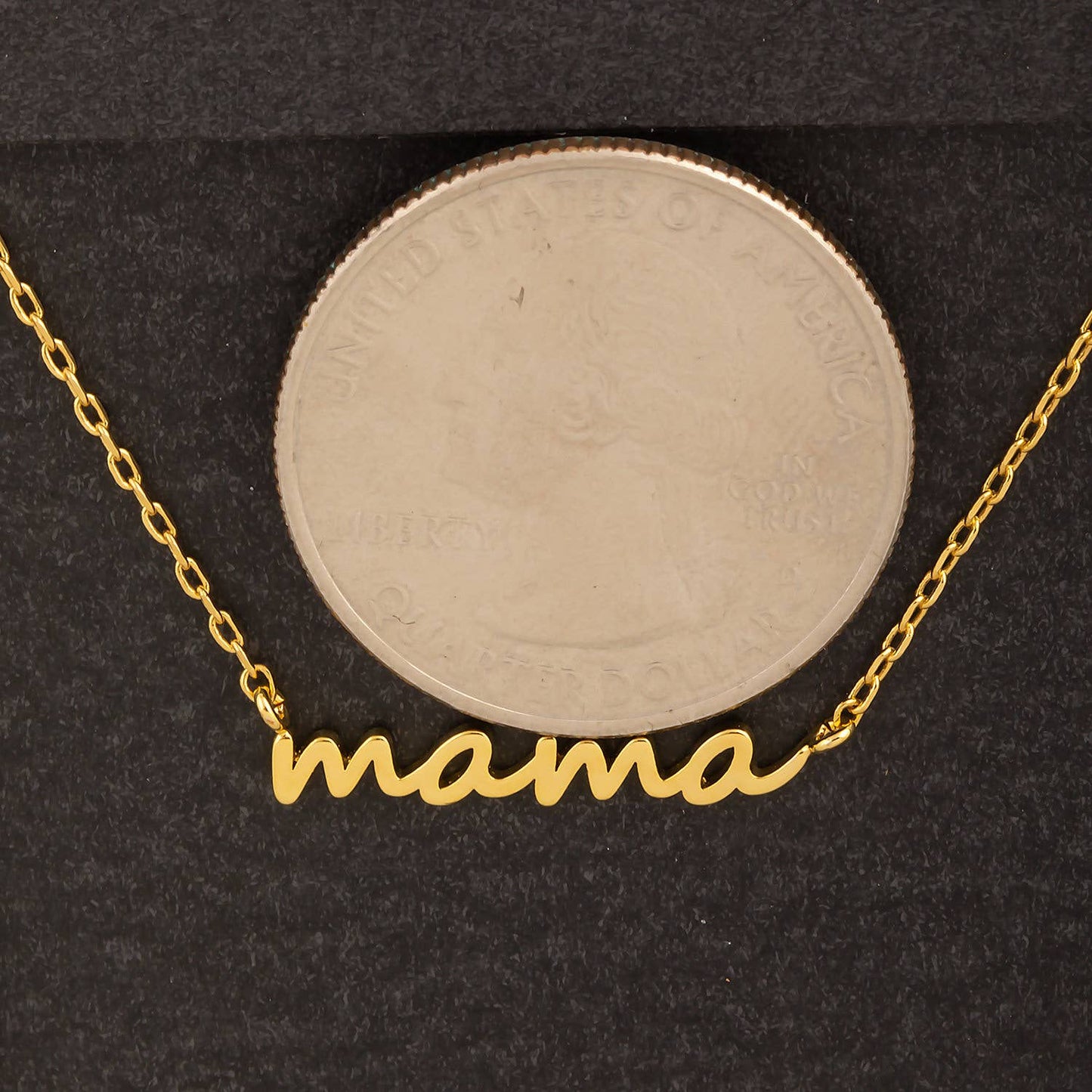 Gold Dipped Dainty Mama Necklace
