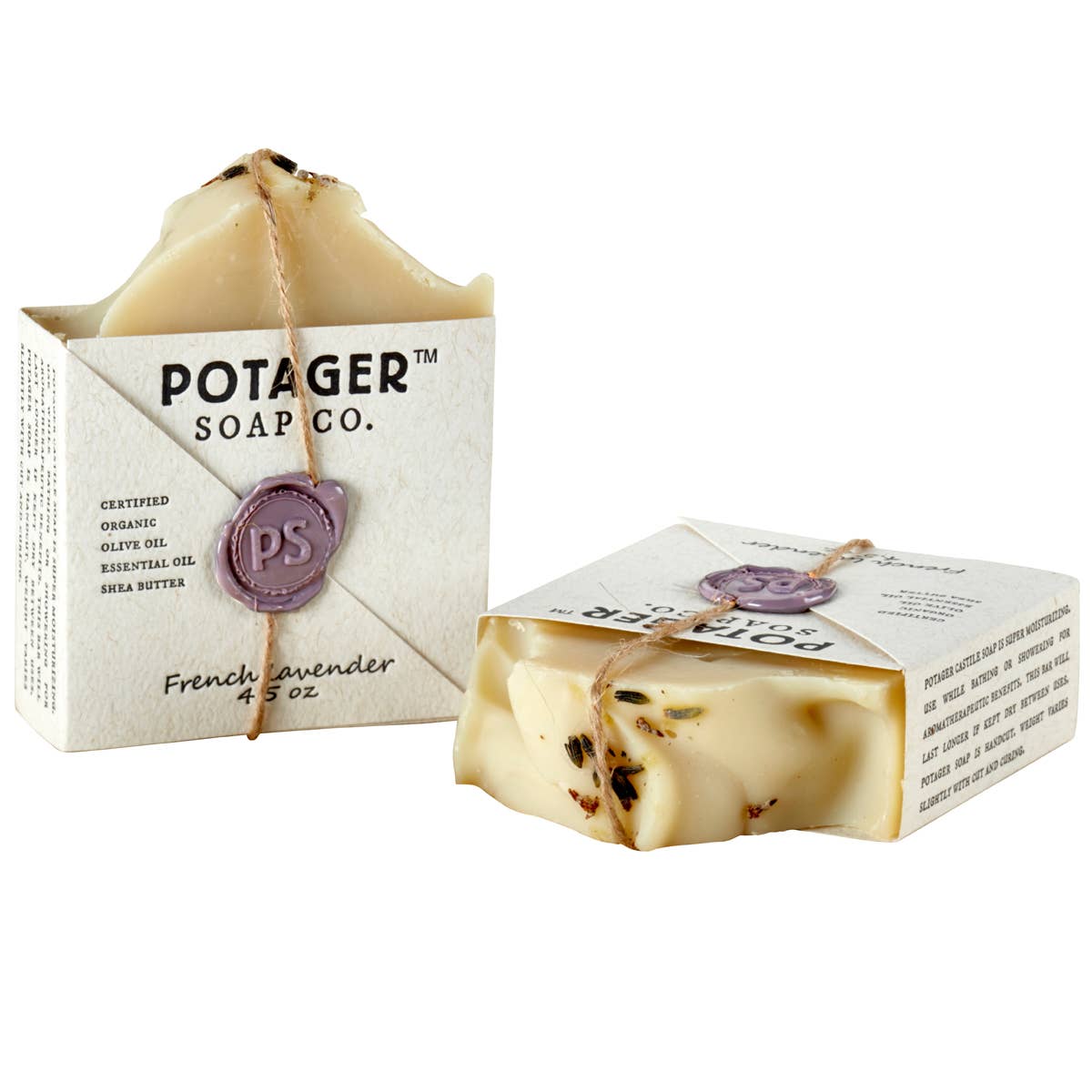 French Lavender Natural Handmade Bar Soap | Wrapped