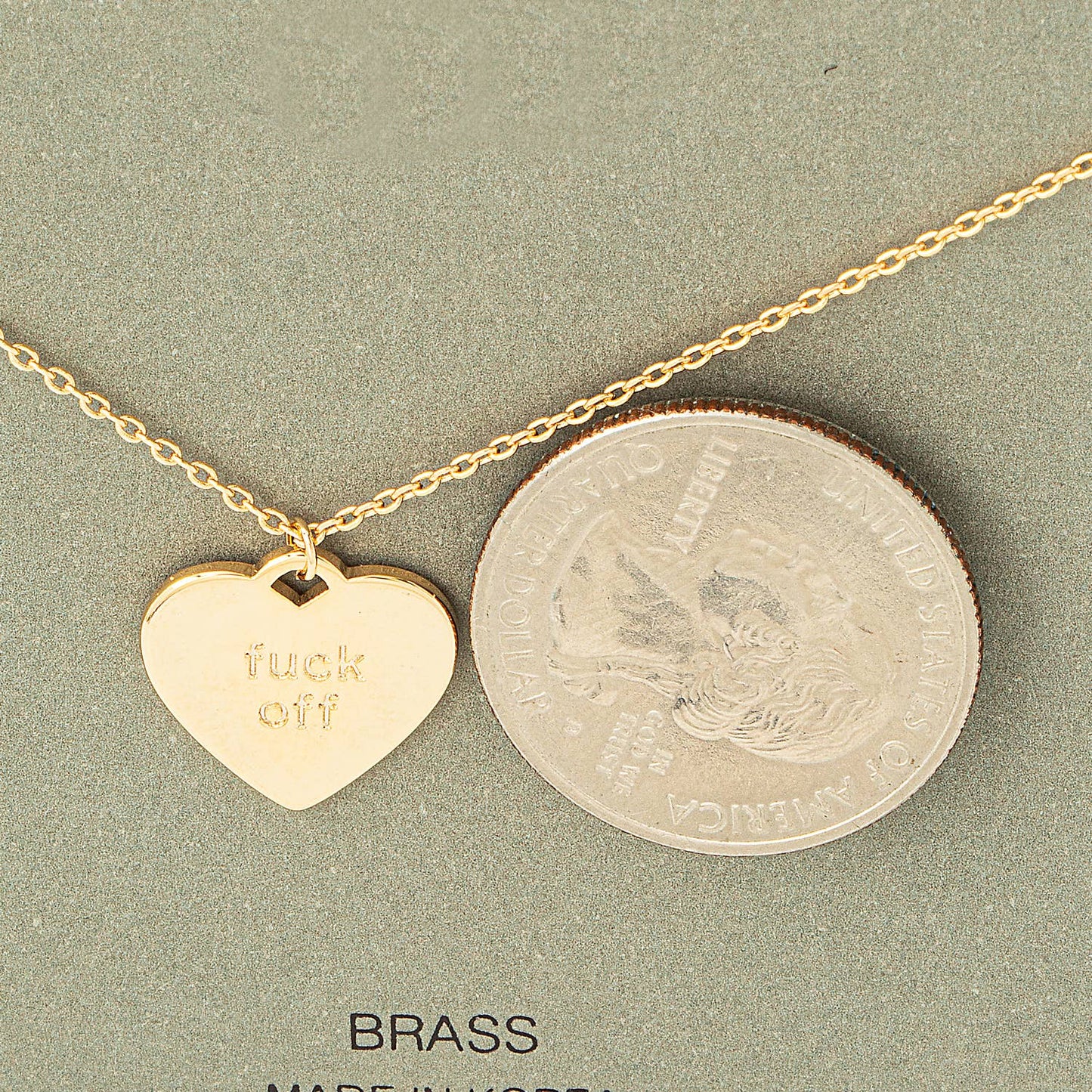 Fuck Off Heart Necklace