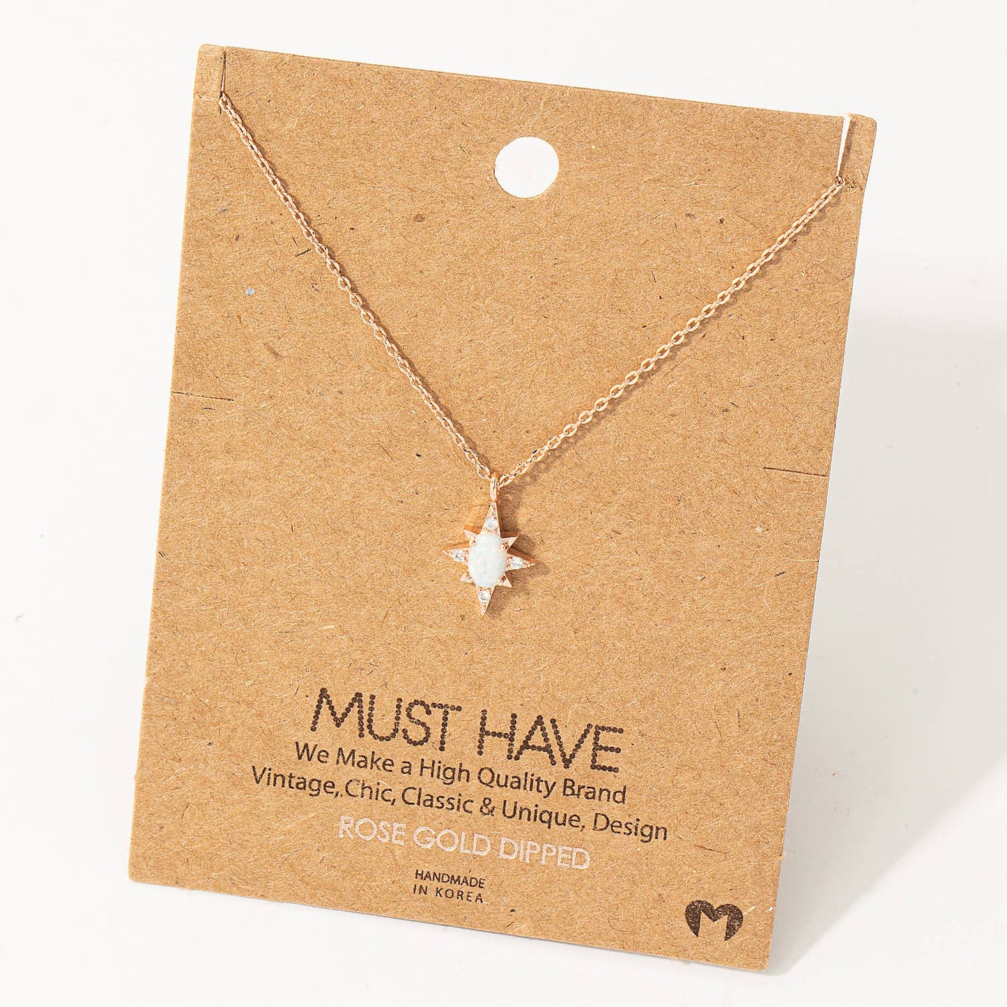 Mini Star Opal Pendant Necklace