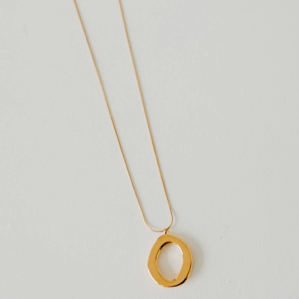 Camille Open Circle Statement Necklace - WATERPROOF