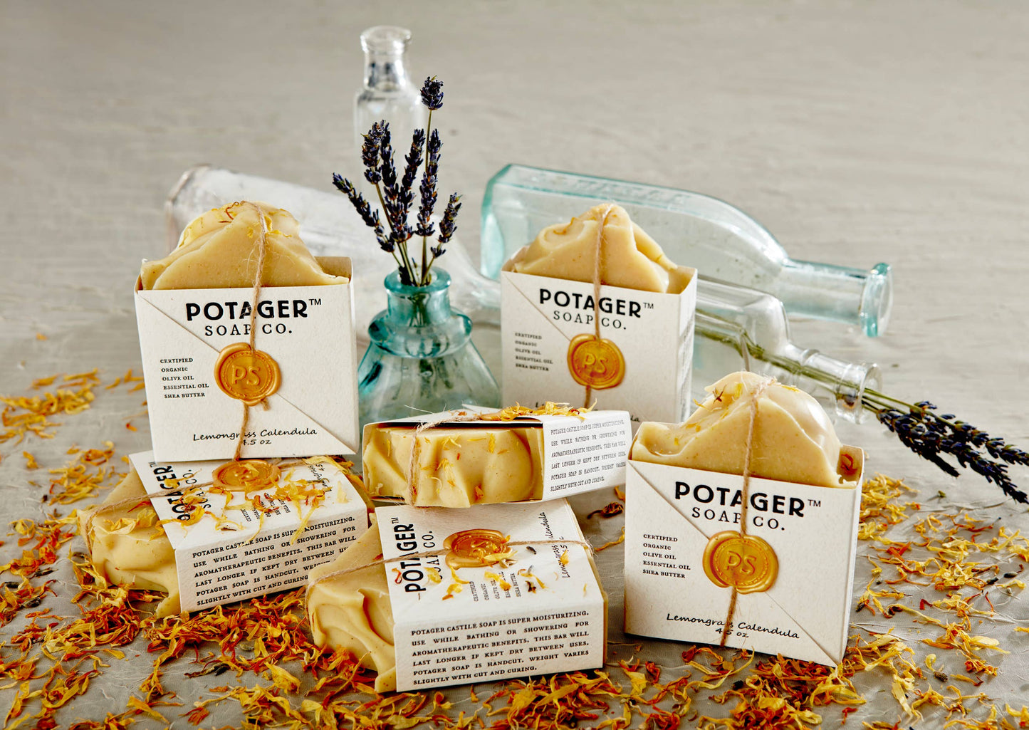 Lemongrass Calendula Bar Wrapped | Gift‑Ready Artisanal