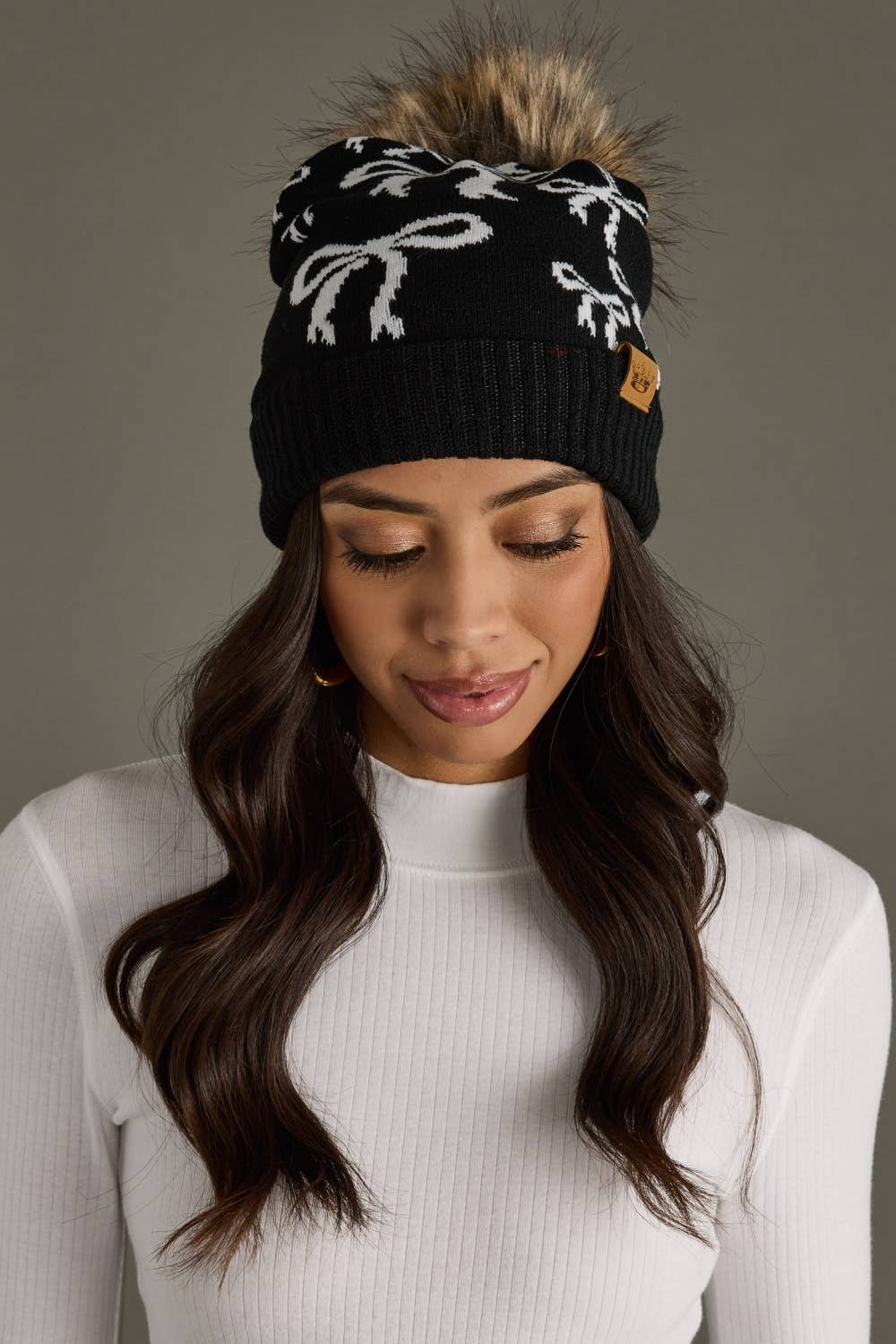 Bow Pom Hat