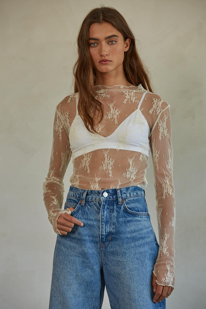 Ivory Lace Top