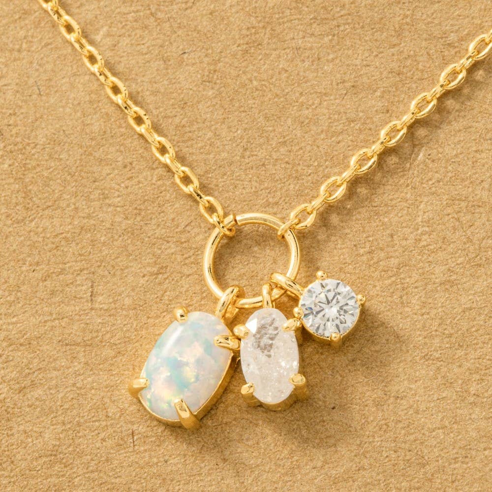 Opal Charm Necklace