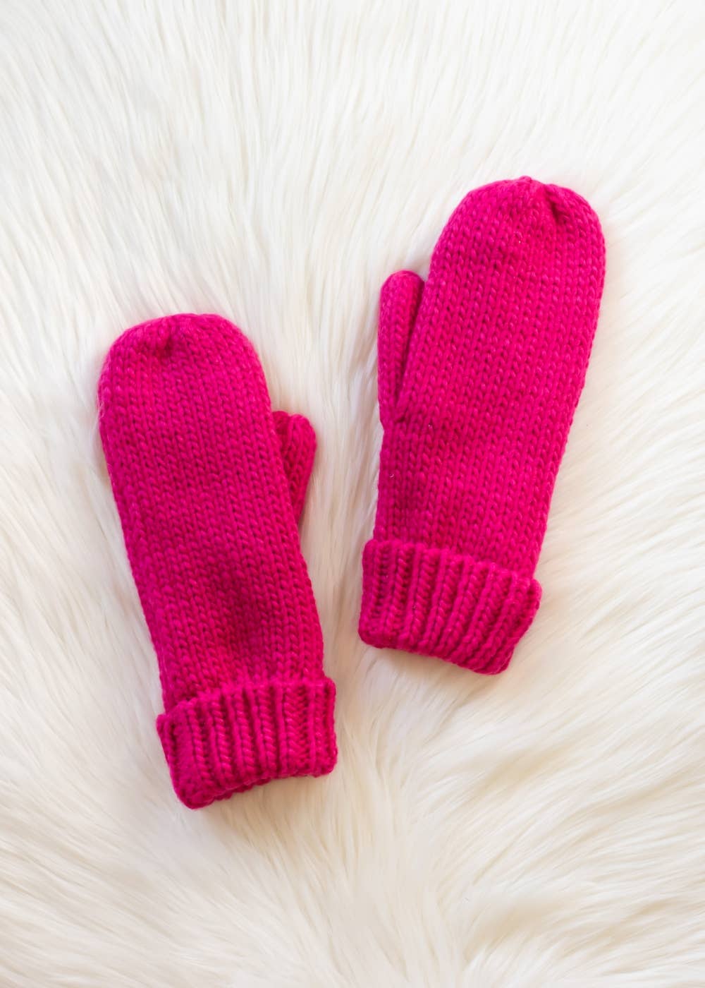 Cuffed Knit Mittens