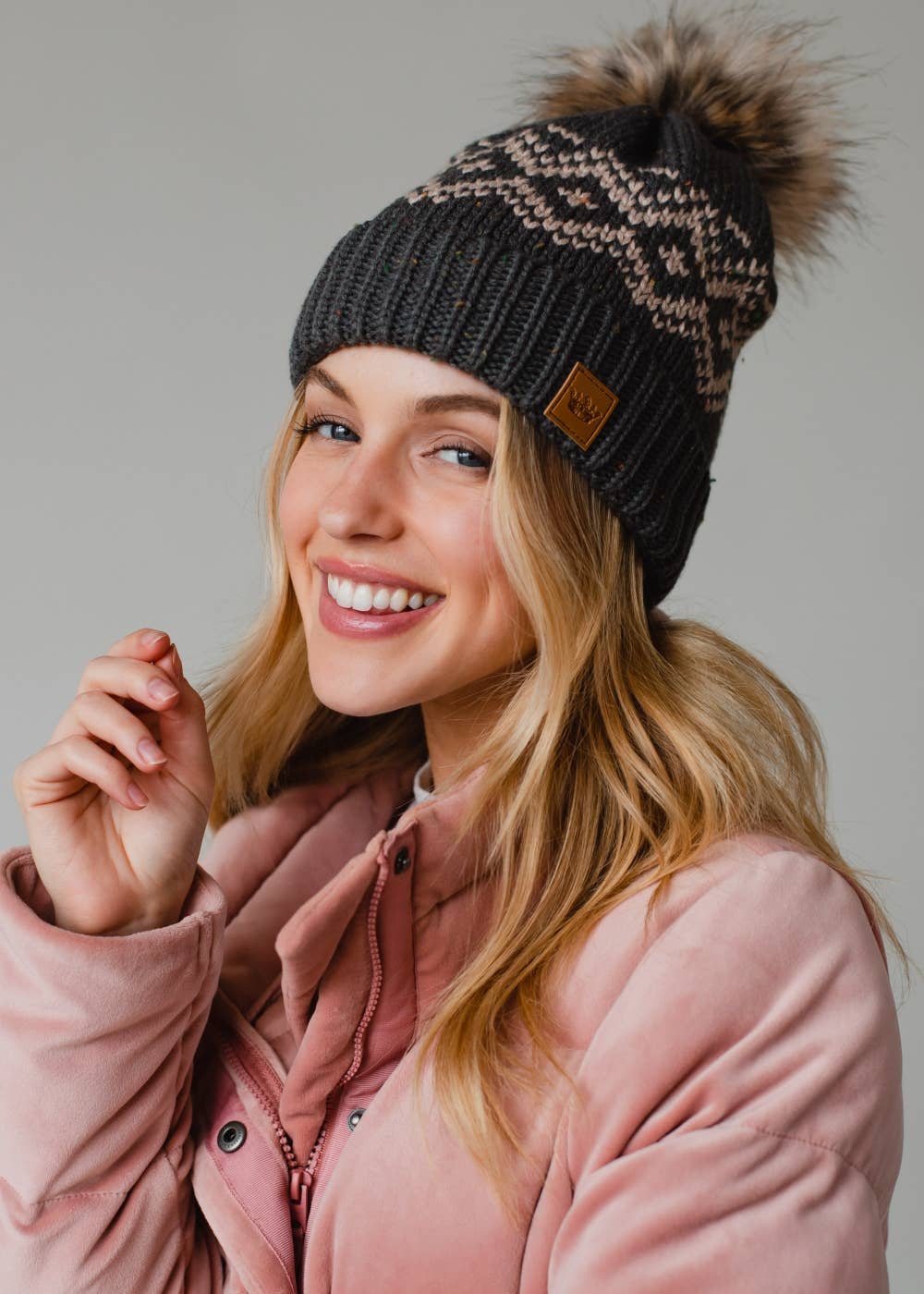 Pattern Pom Hat