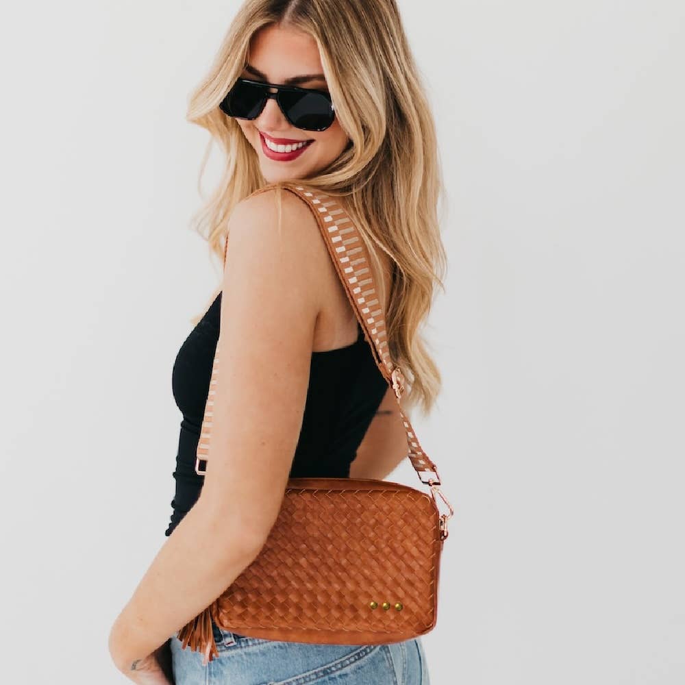 Woven Willow Camera Crossbody Bag