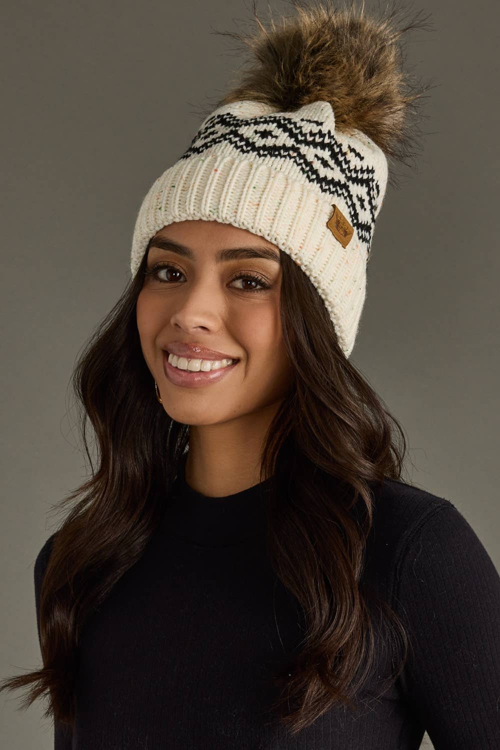 Pattern Pom Hat
