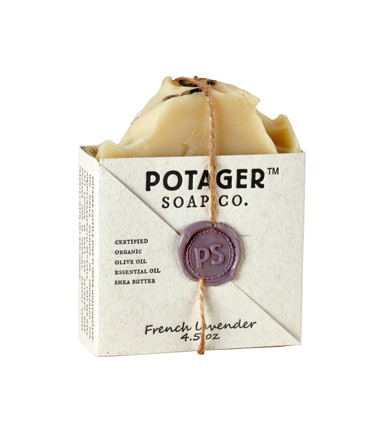 French Lavender Natural Handmade Bar Soap | Wrapped
