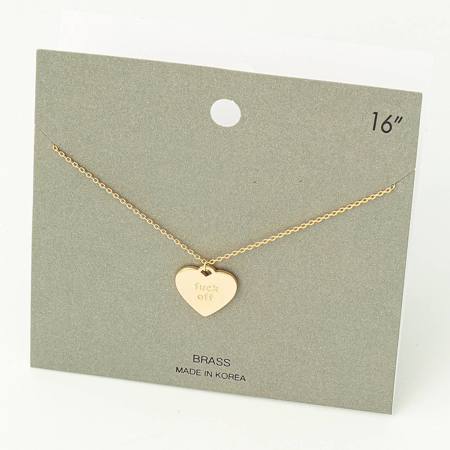 Fuck Off Heart Necklace