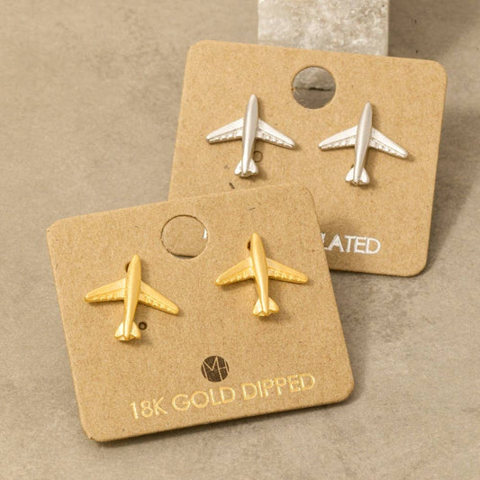 Airplane Stud Earrings