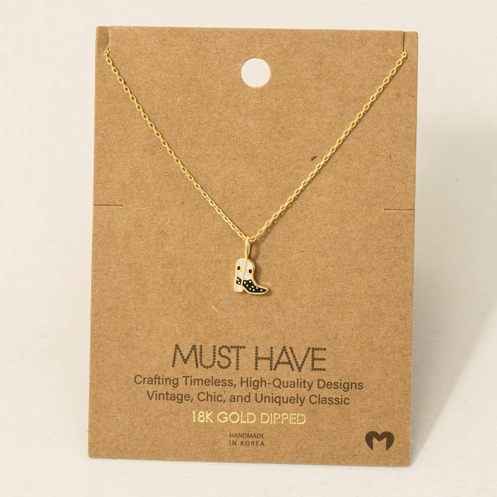 Cowboy Boot Necklace