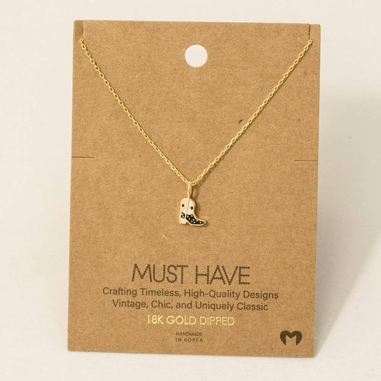 Cowboy Boot Necklace