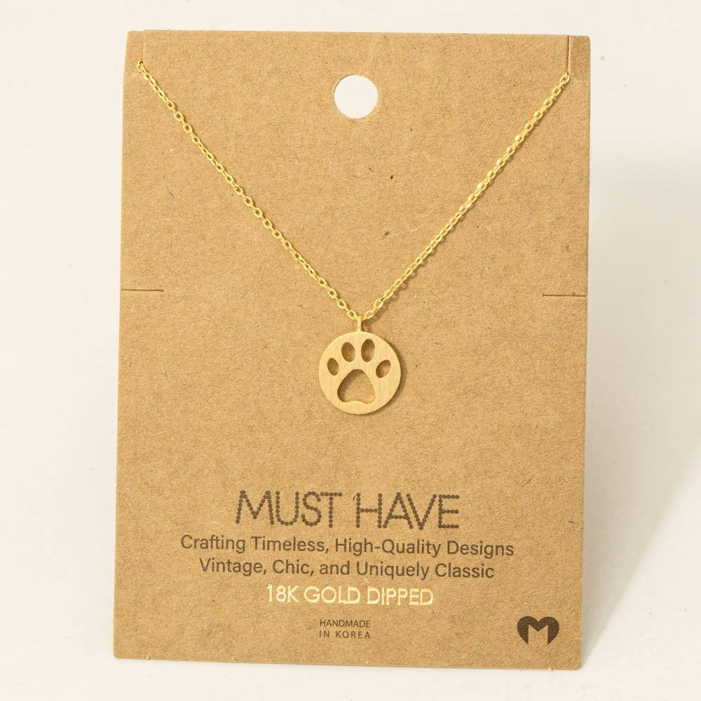 Paw Print Necklace