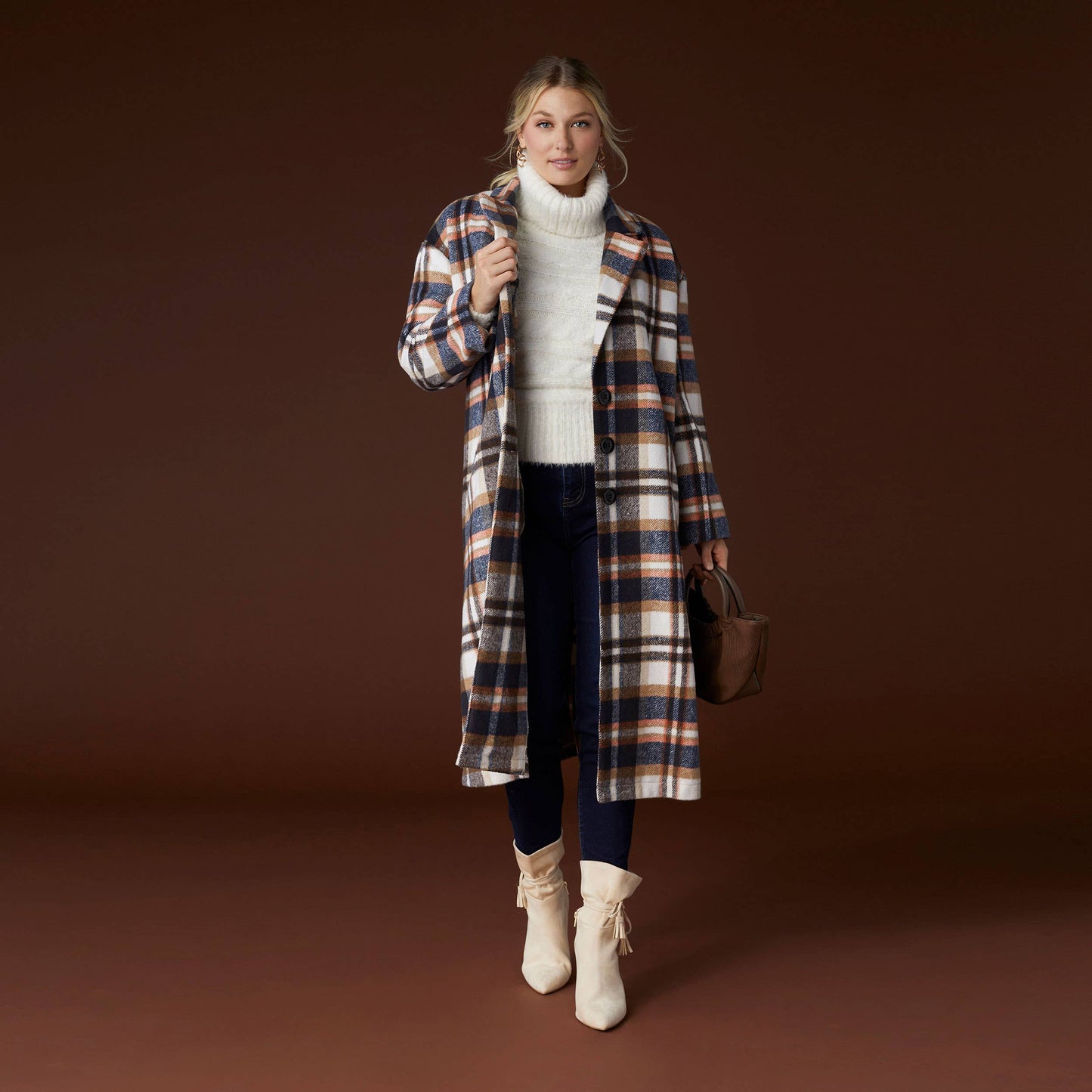 Hope Plaid Trench Coat