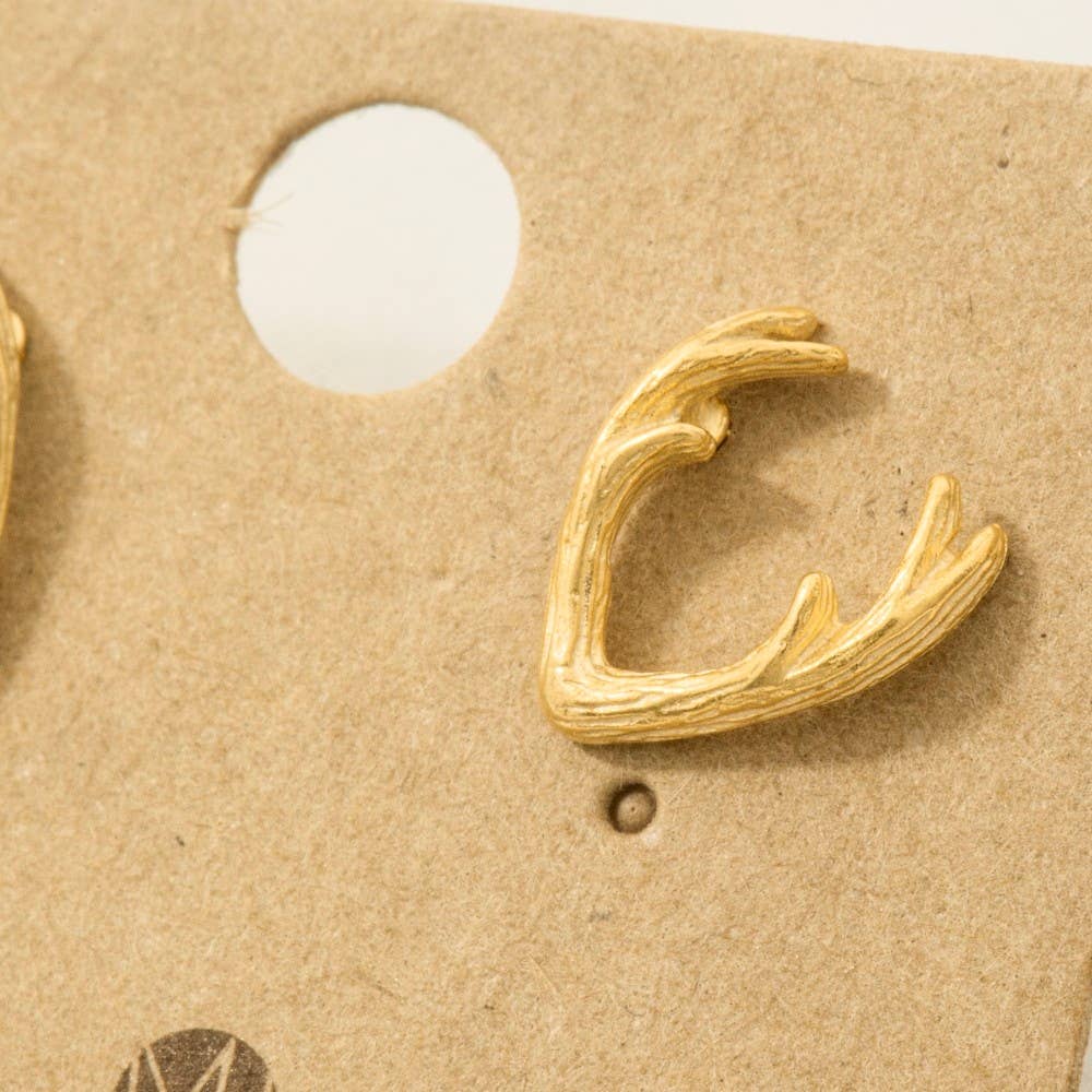 Mini Antler Earrings