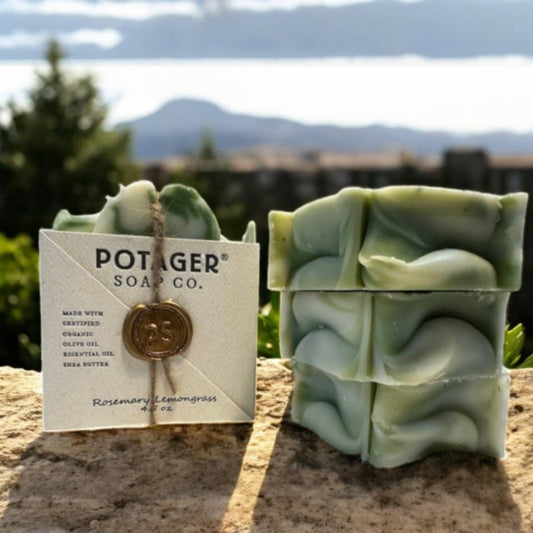 Rosemary Lemongrass Soap | Organic | Handmade | Wrapped