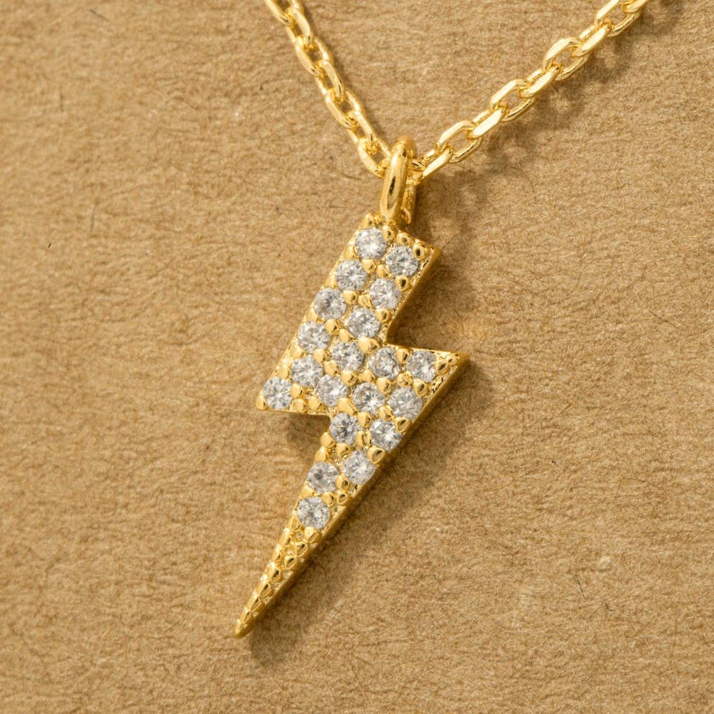 Cz Lightning Bolt Necklace