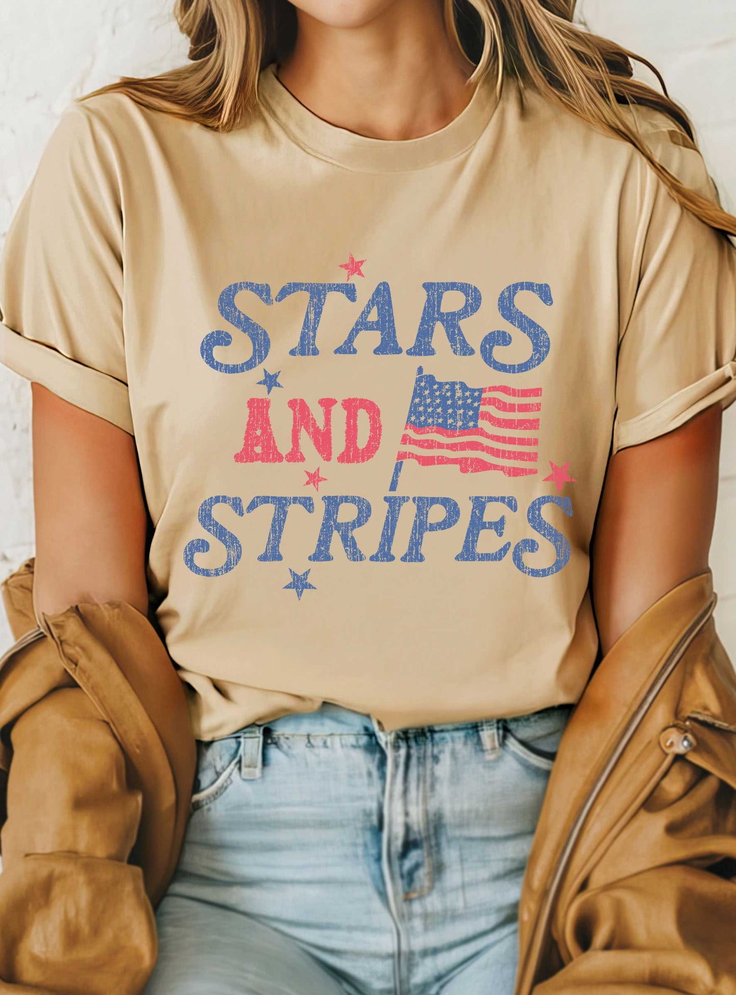 STARS AND STRIPES AMERICA FLAG GRAPHIC TSHIRTS