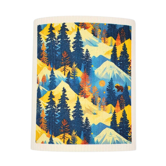 Summer Hiking Trip Swedish Dishcloth
