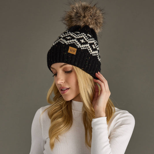 Patterned Pom Hat