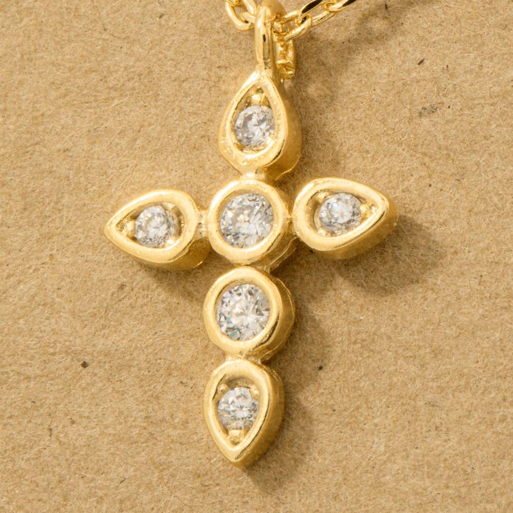 Cz Cross Necklace