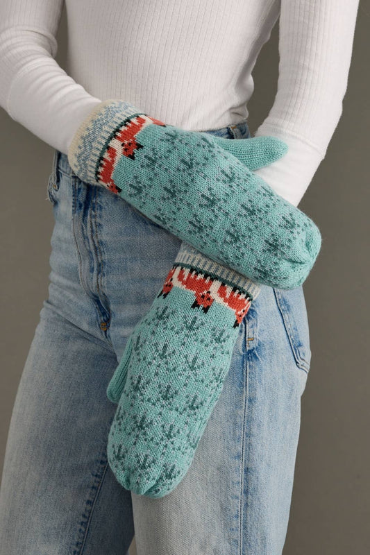 Fox Pattern Mittens