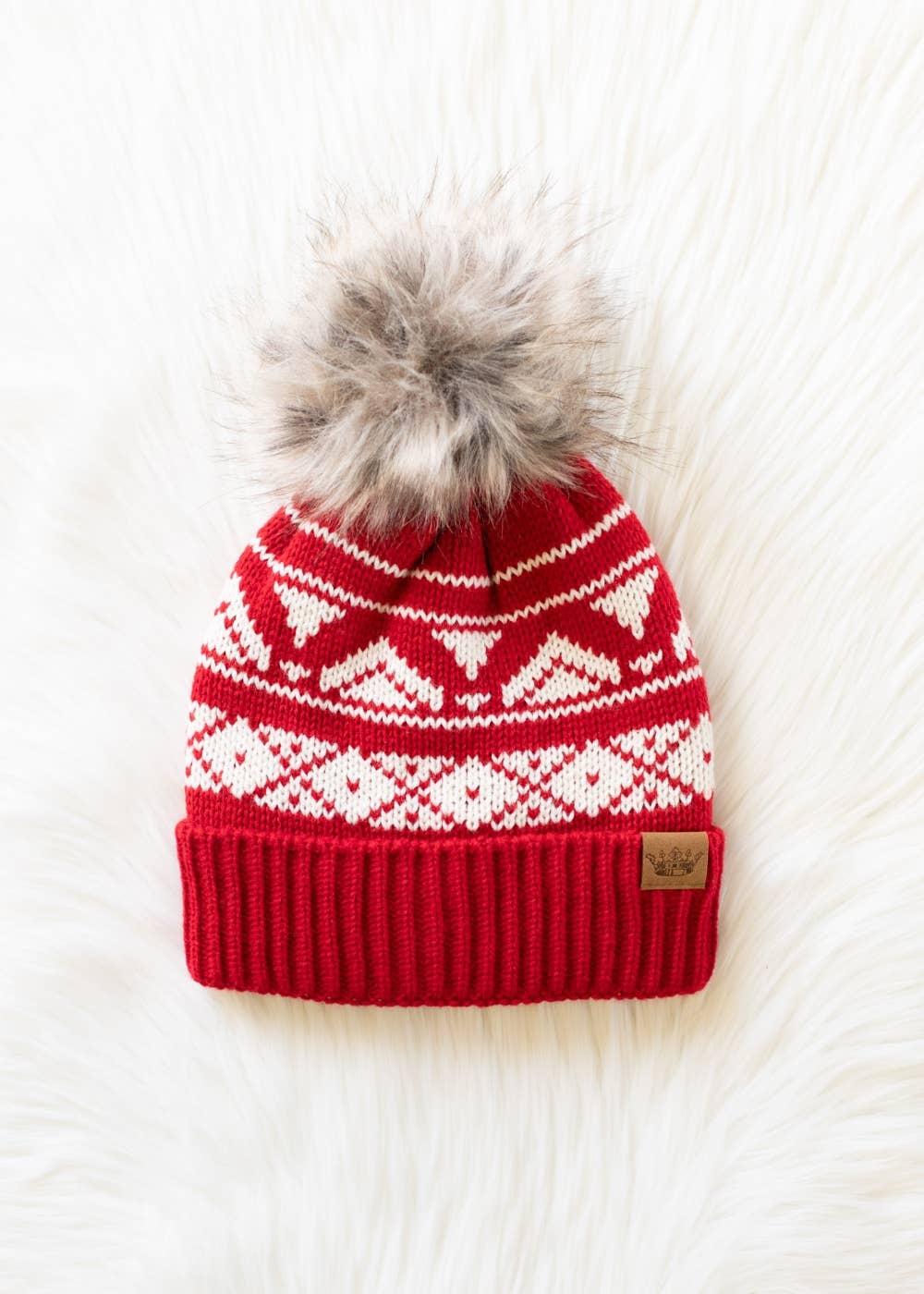 Patterned Pom Hat