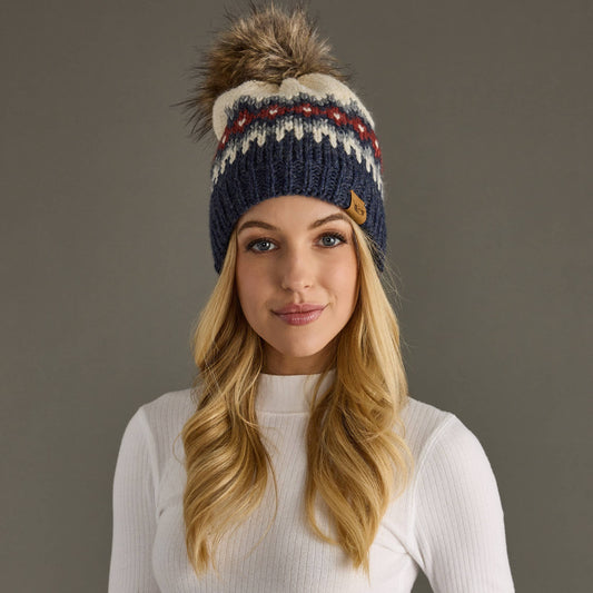 Patterned Pom Hat