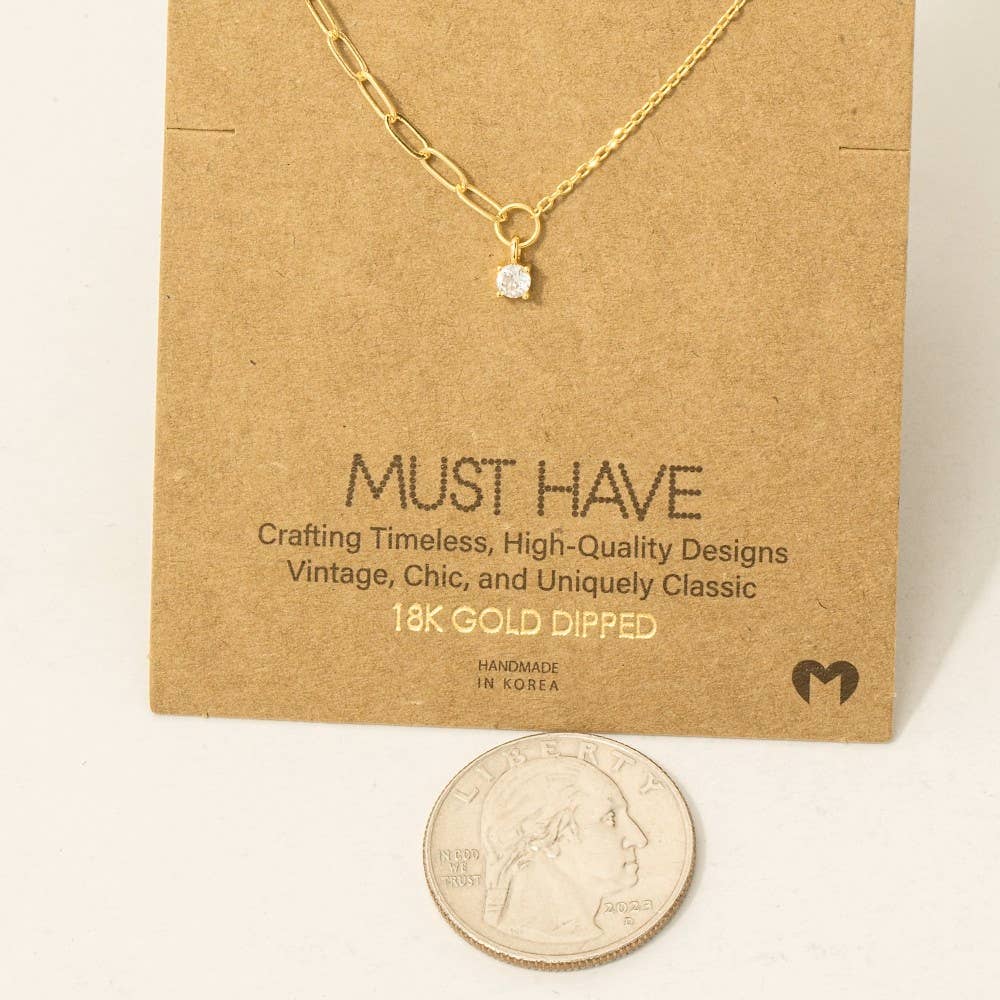 Chain Link Rhinestone Necklace