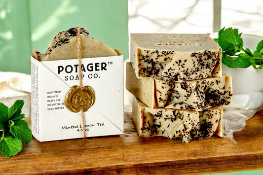 Minted Lemon Tea | Wrapped – Exfoliating Spa Soap Bar