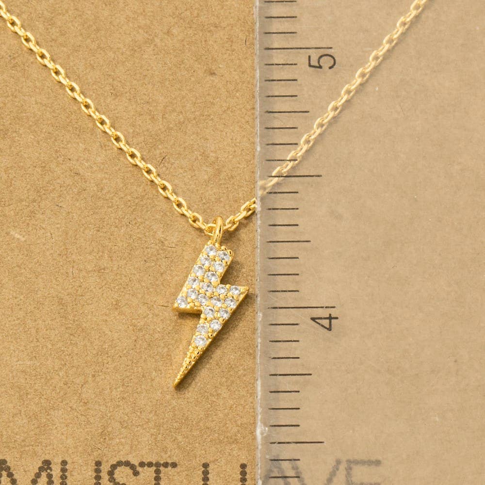 Cz Lightning Bolt Necklace