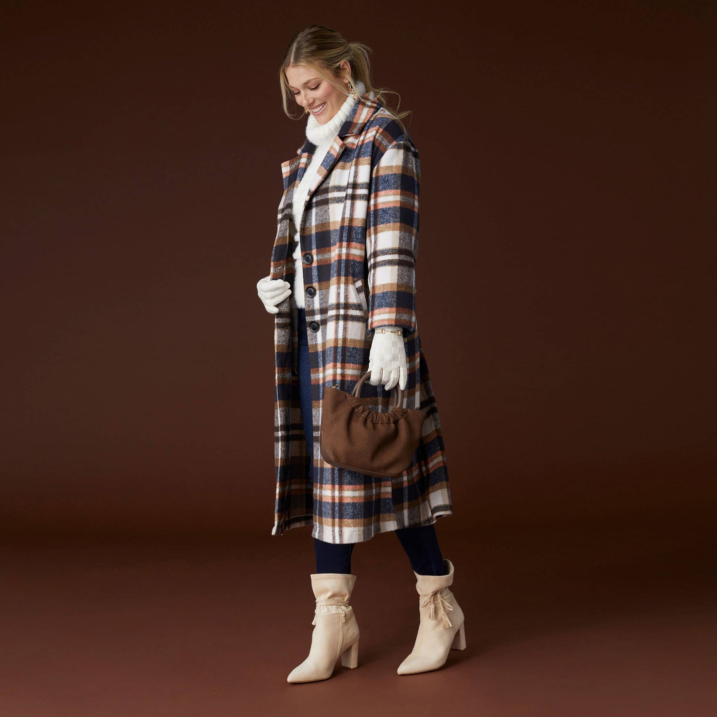 Hope Plaid Trench Coat