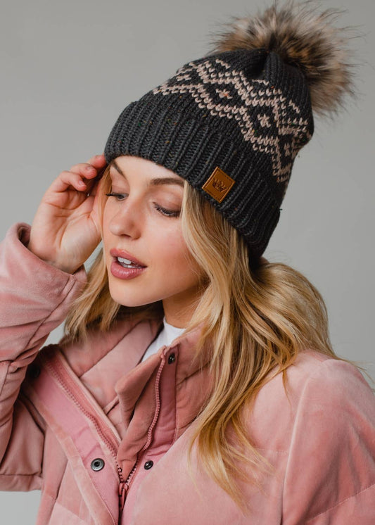 Pattern Pom Hat