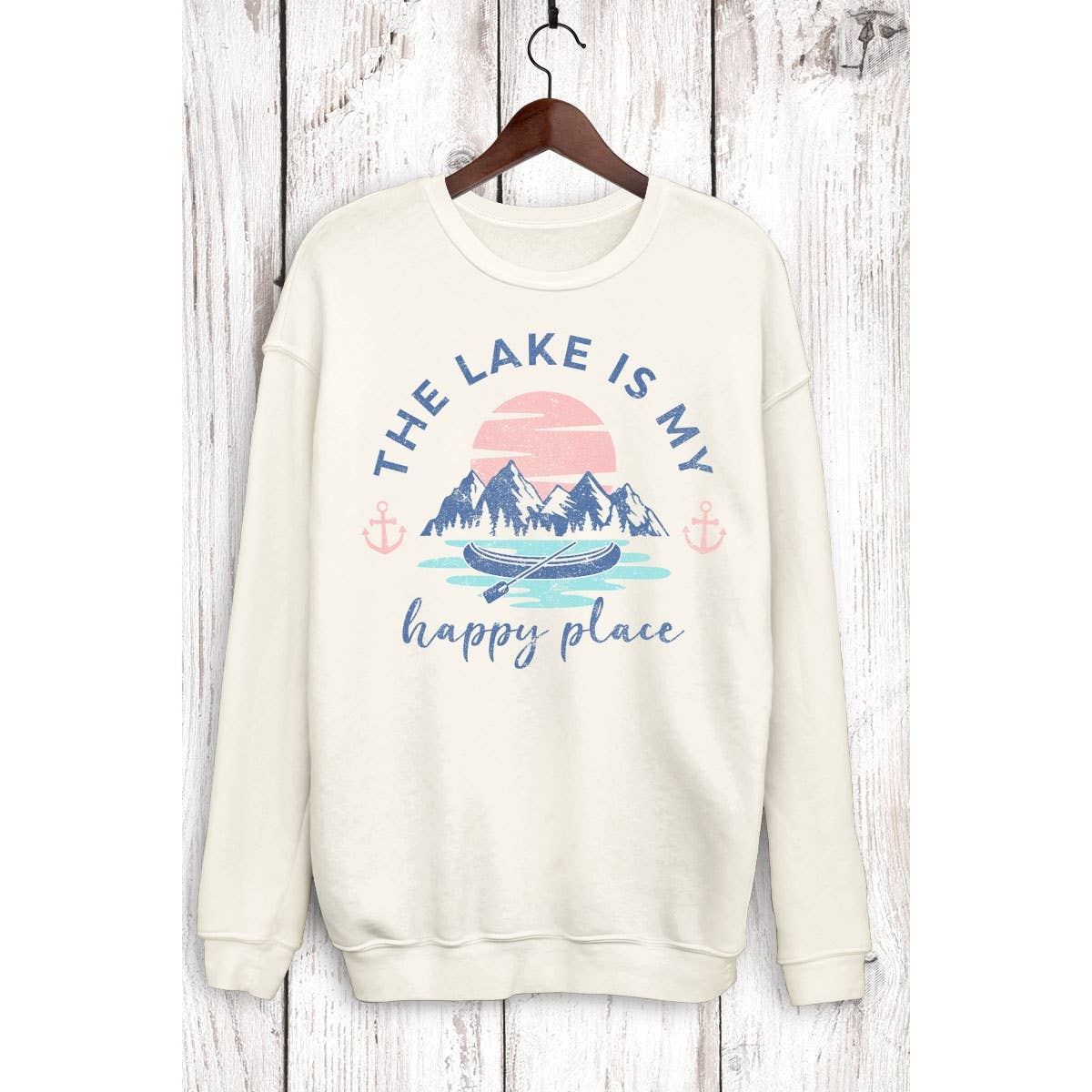 THE LAKE IS MY HAPPY PLACE MINERAL SWEATSHIRTS