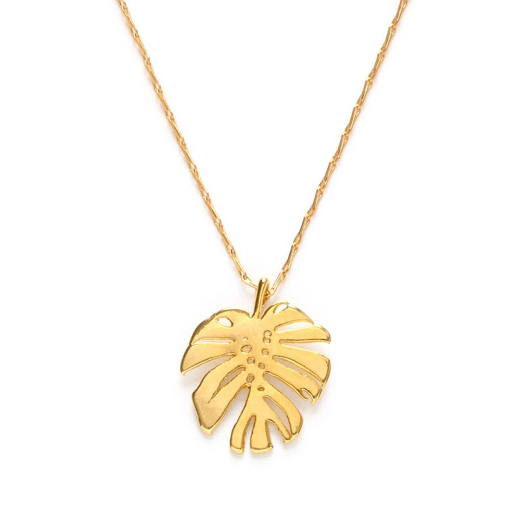Monstera Leaf Necklace