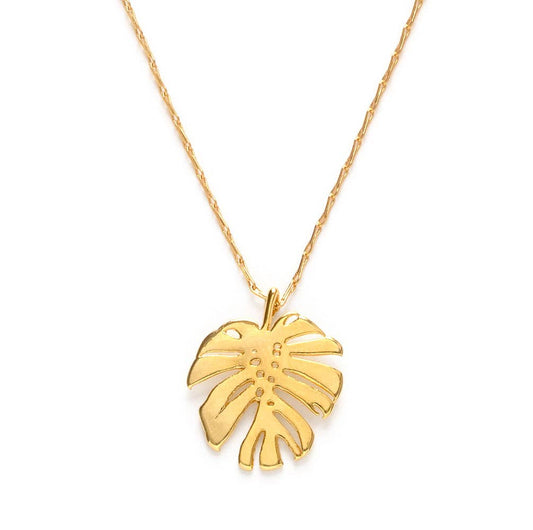 Monstera Leaf Necklace