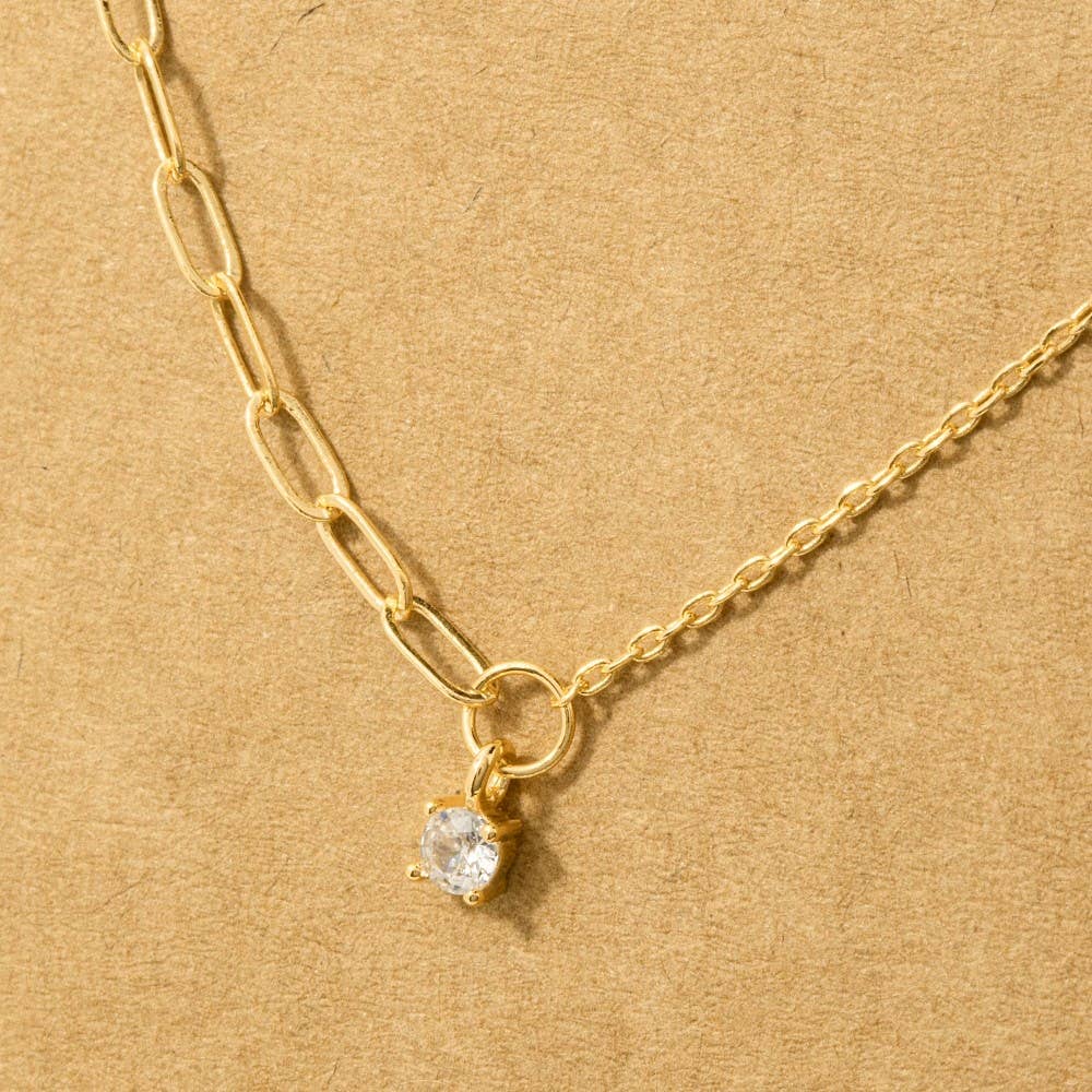 Chain Link Rhinestone Necklace