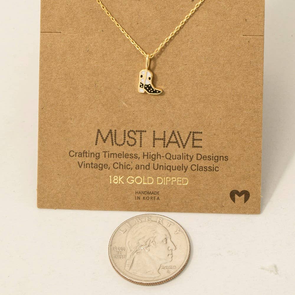 Cowboy Boot Necklace