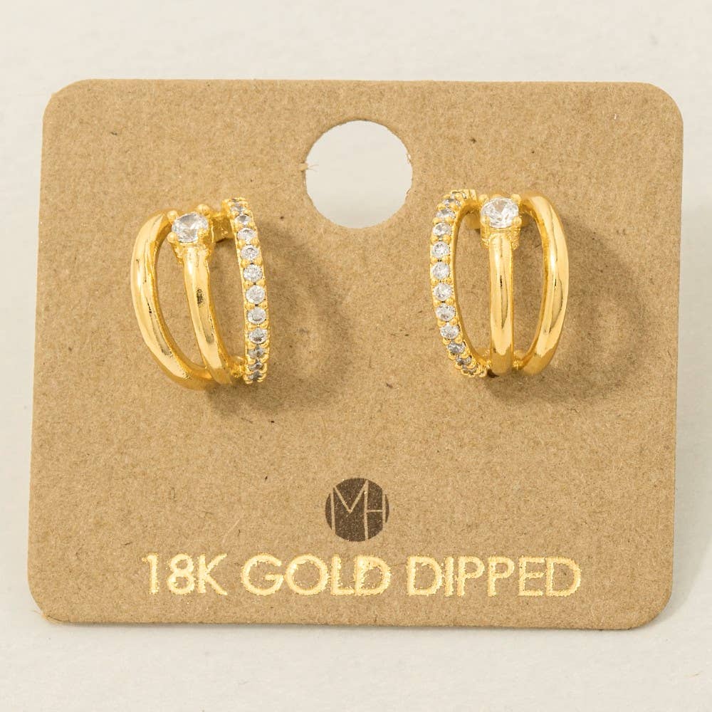 Layered Huggie Earrings